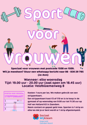 Sociaal wijkteam Noord - Kogerveld Sporten voor vrouwen